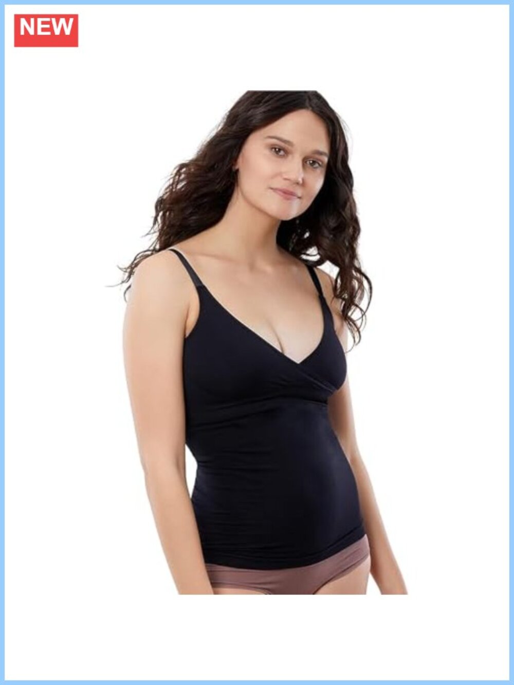 Maternity Nursing Crossover Cami Tank Top Seamless V-Neck Sleeveless